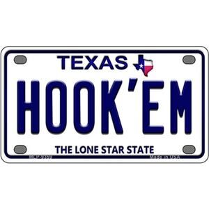 NCAA Texas Longhorns Metal License Plate Auto Hook Em Truck Sign New Bevo UT